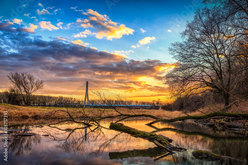 Sonnenuntergang über Schönebeck