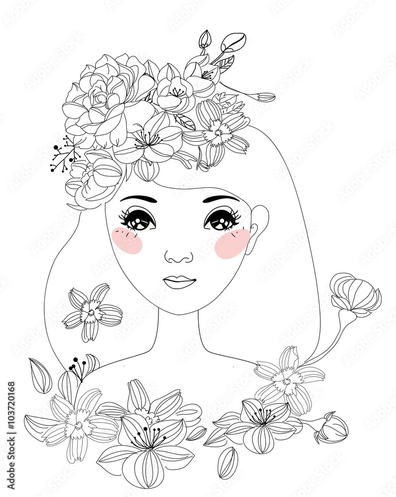 Fotografie girl and flower
