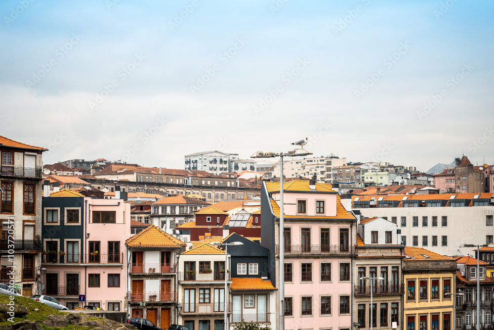 Street view of old town Porto, Portugal