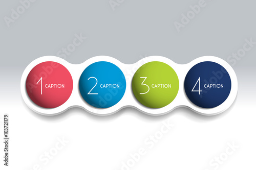 4 steps element bubble chart, scheme, diagram, template. Infographic template.