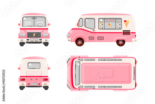 Pink Ice cream car
