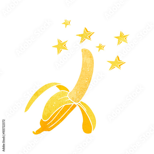 retro cartoon amazing banana