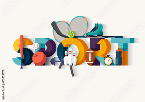Sport concept.Typographic poster.