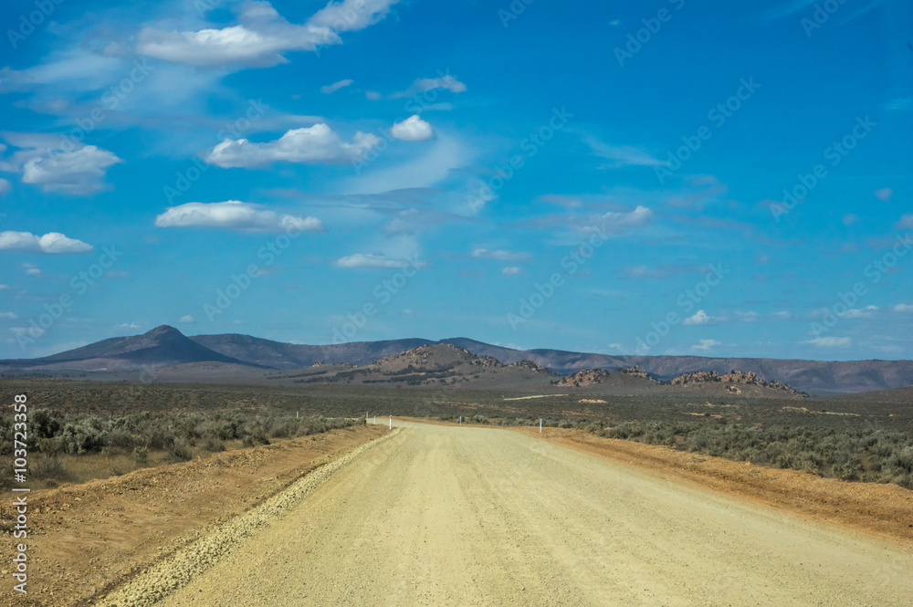 Outback roads and bush tracks in The Flinders Ranges National Park Outback roads and bush tracks in The Flinders Ranges National Park
