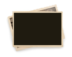 Blank vintage photo paper isolated