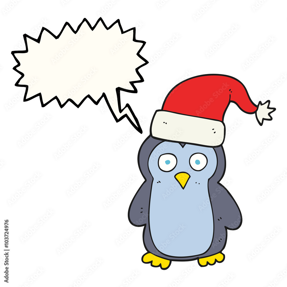 speech bubble cartoon penguin