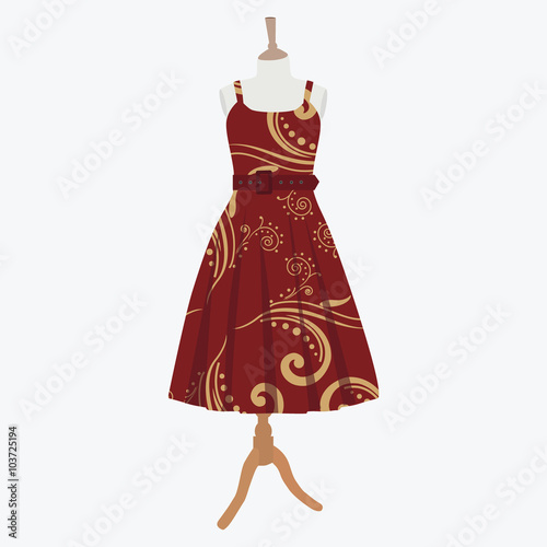 Elegant red dress