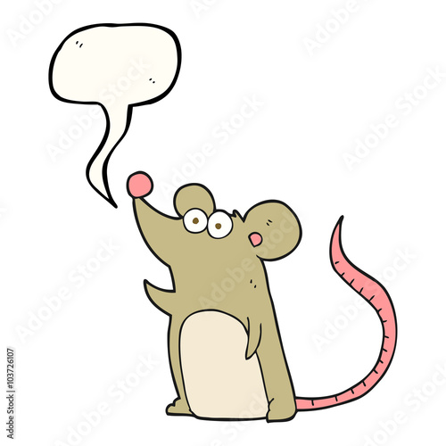 speech bubble cartoon mouse