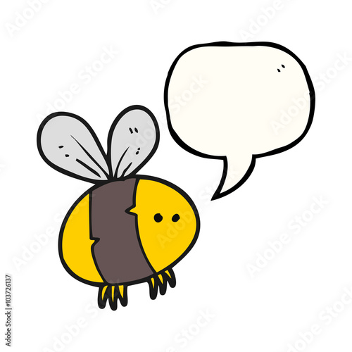 speech bubble cartoon bee