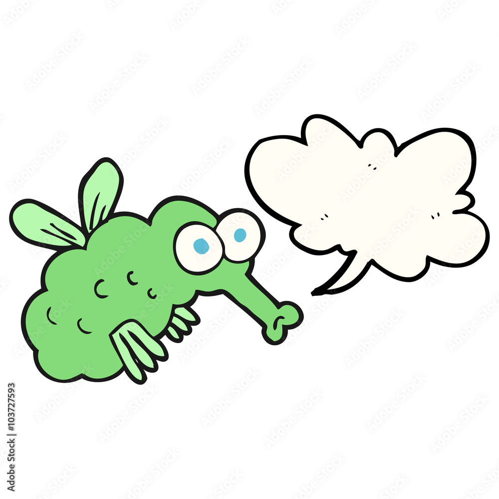 Fototapeta premium speech bubble cartoon fly