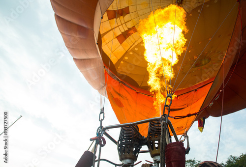 Tablou canvas Hot air balloon ,pilot Fire