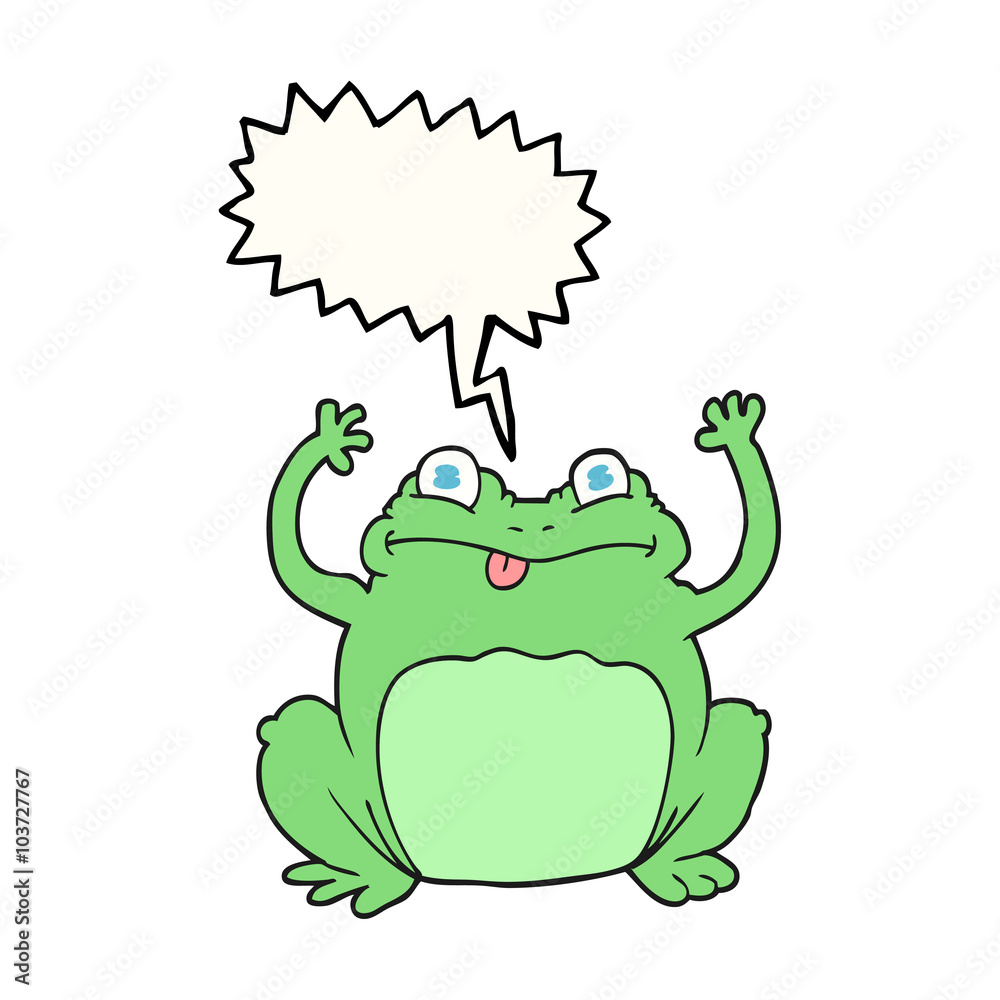 speech bubble cartoon funny frog