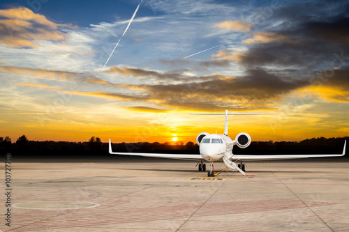 Fotografie .Jet airplane stop