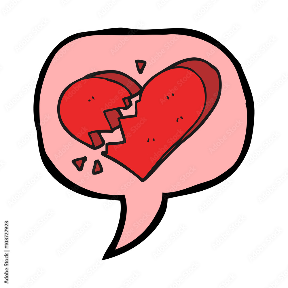 speech bubble cartoon broken heart speech bubble cartoon broken heart