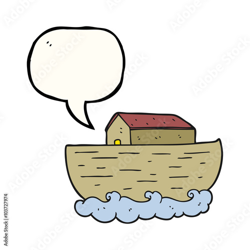 speech bubble cartoon noah's ark