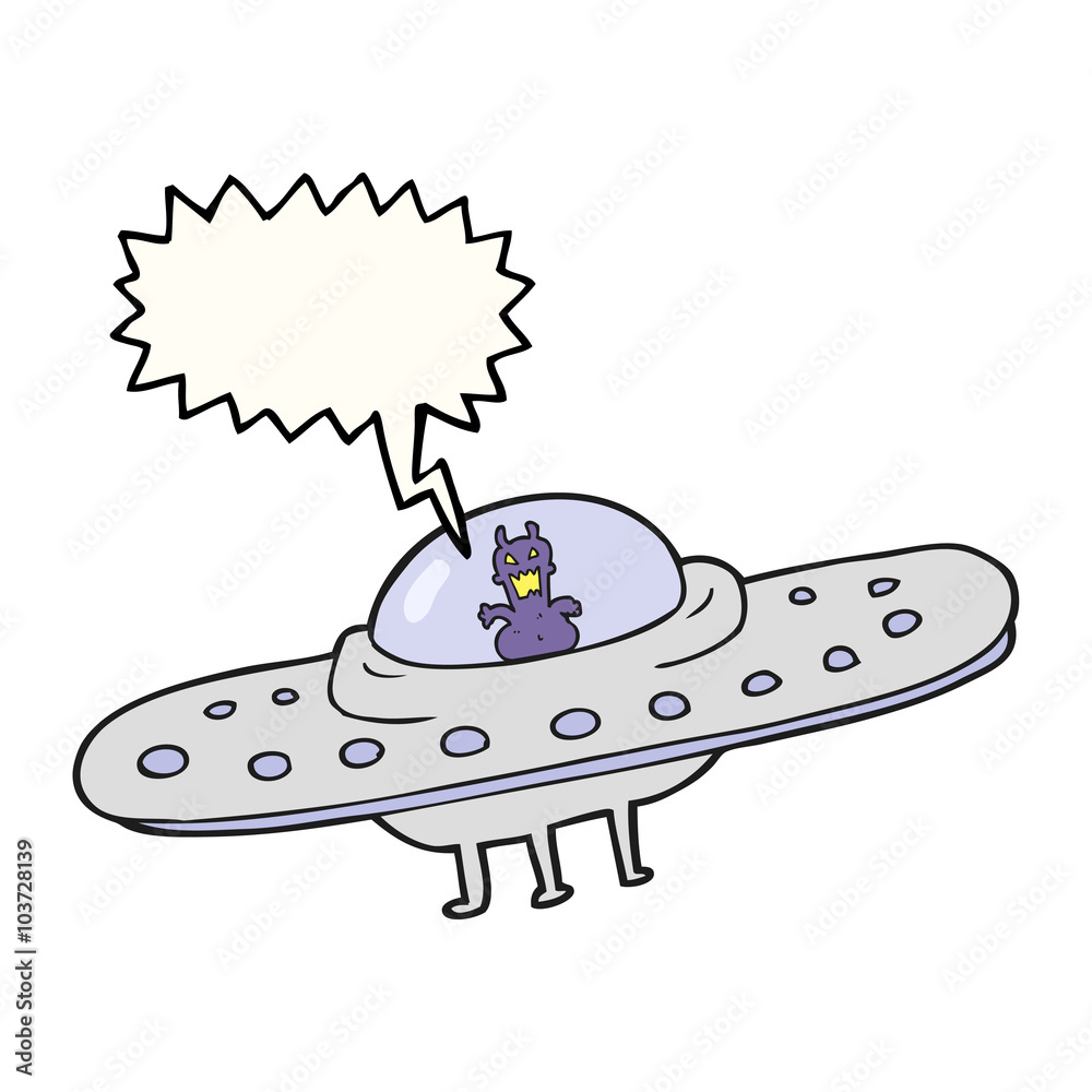 speech bubble cartoon flying saucer speech bubble cartoon flying saucer