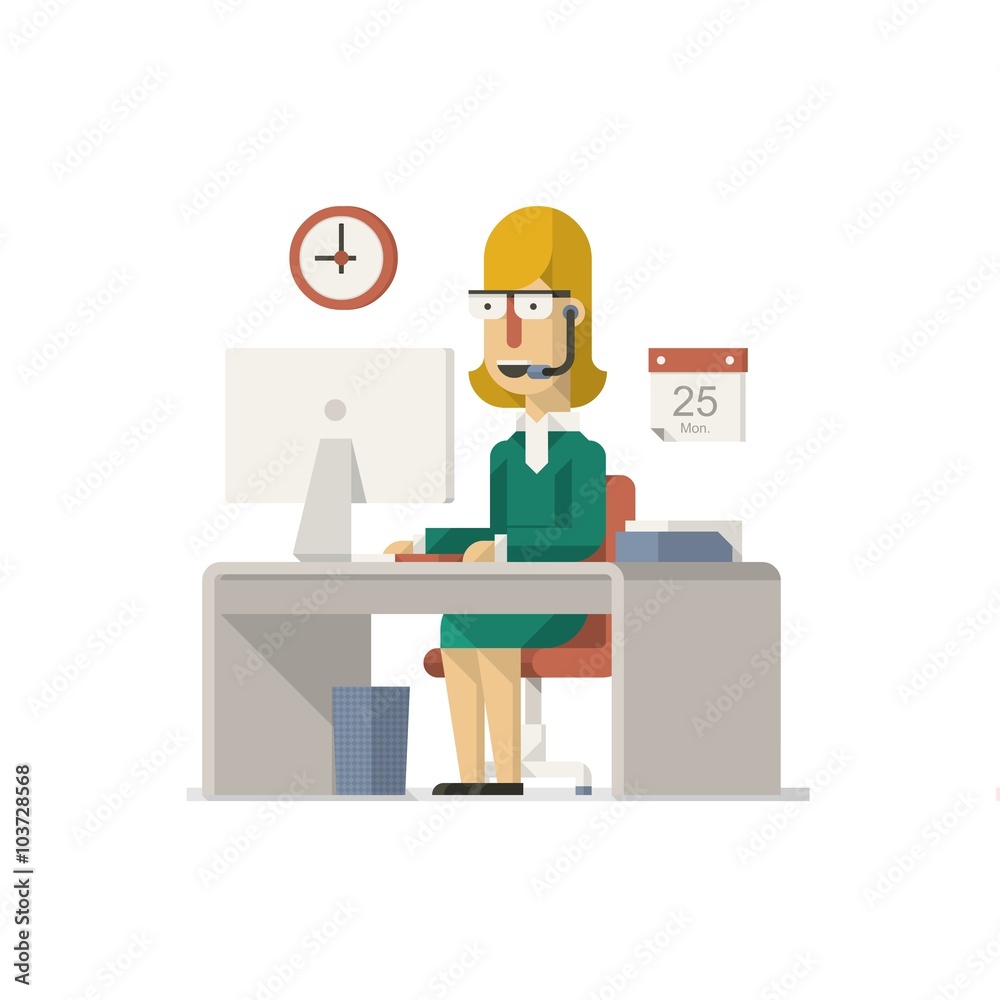office woman siting at the desk office woman siting at the desk