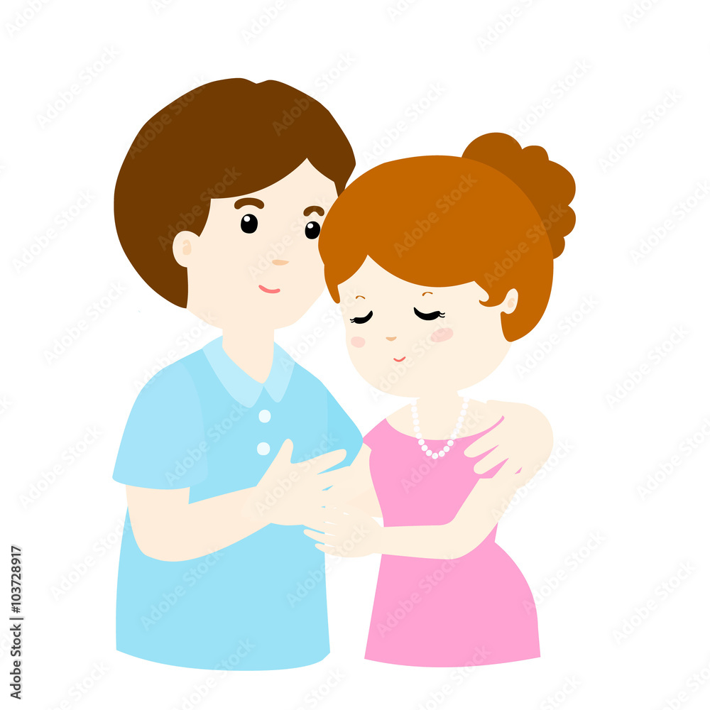 couples who have reconciled cartoon character vector couples who have reconciled cartoon character vector