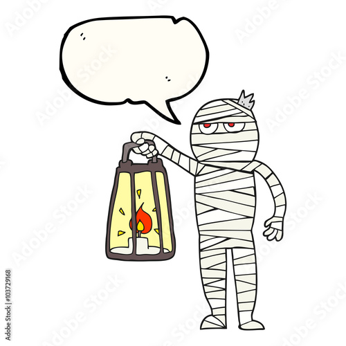 speech bubble cartoon mummy