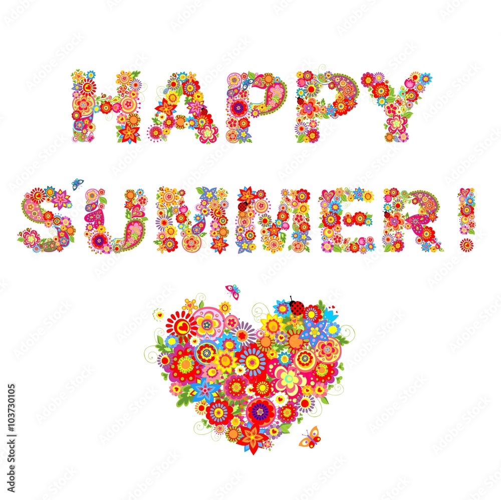 Happy summer! Flowers print