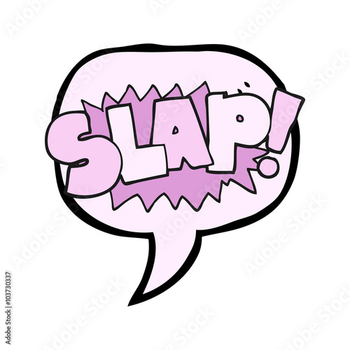 speech bubble cartoon slap symbol