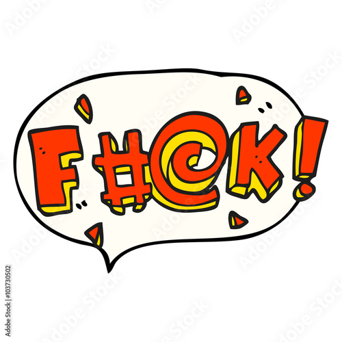 speech bubble cartoon swearword