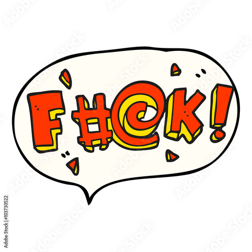 speech bubble cartoon swearword