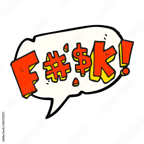 speech bubble cartoon swearword