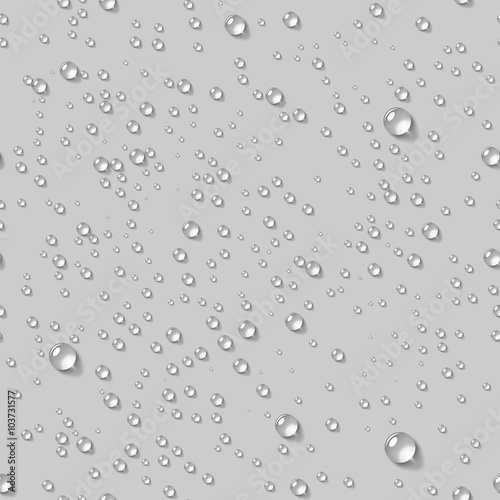 Water drops realistic seamless background.