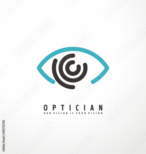 Optician creative symbol concept template