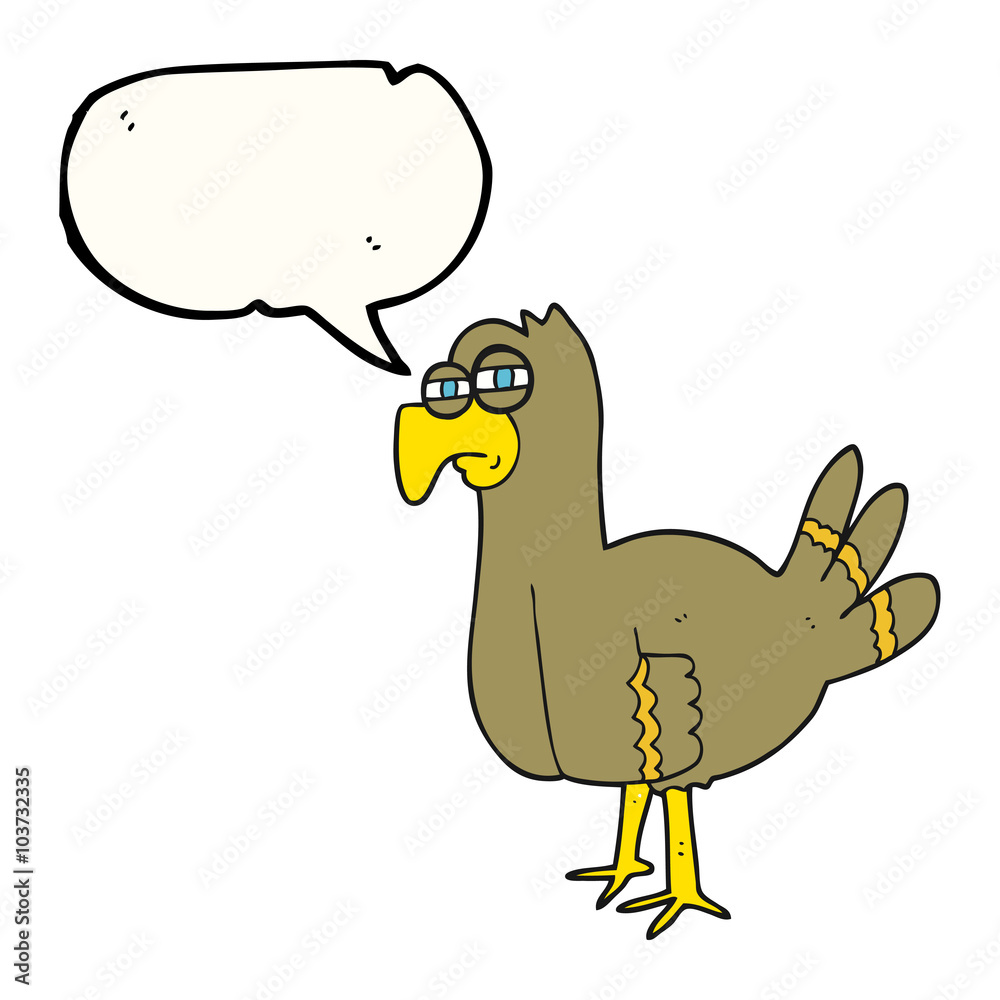 speech bubble cartoon bird speech bubble cartoon bird