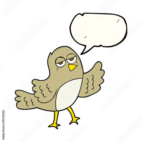 speech bubble cartoon bird © lineartestpilot