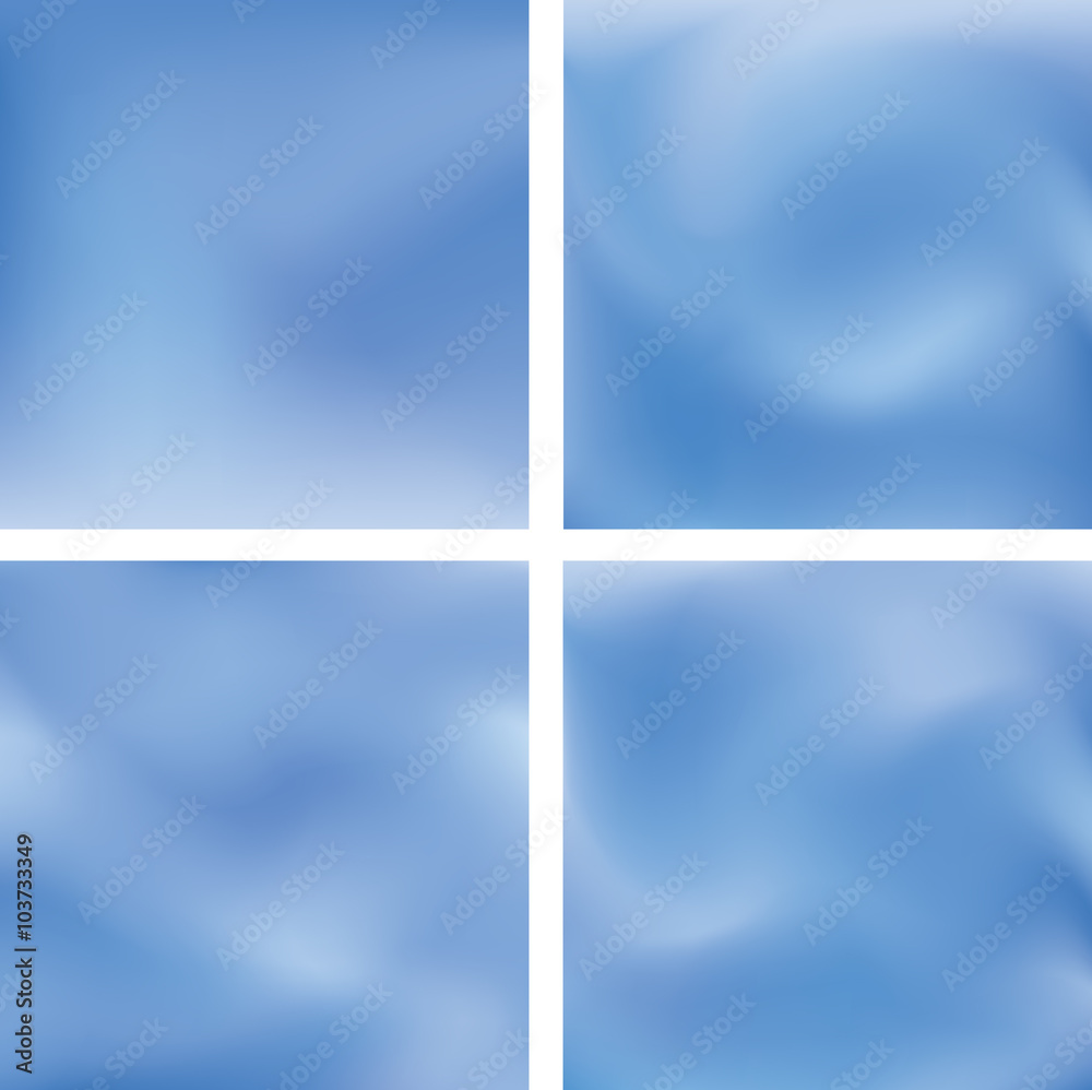 Abstract blurry background set. Blurred ocean wave  or sky pattern