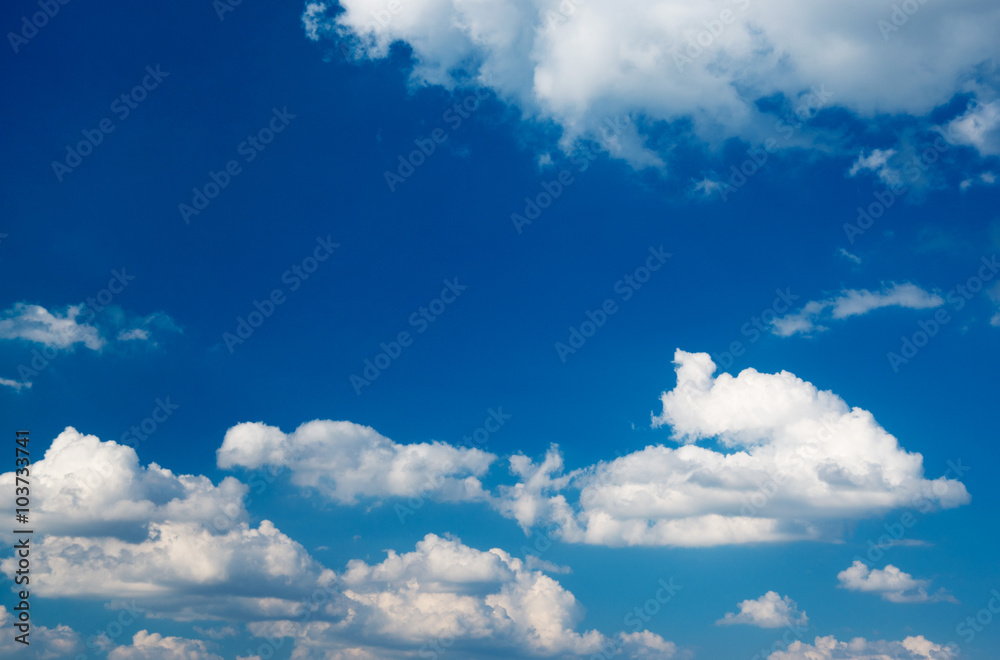 Fototapeta premium blue sky background with white clouds