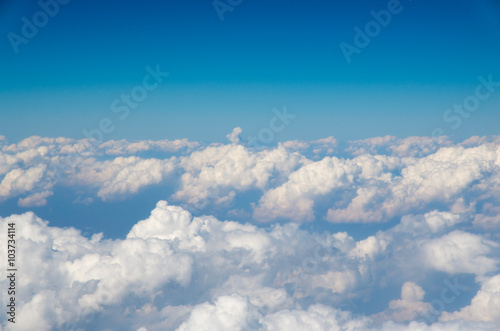 blue sky background with white clouds © nata777_7