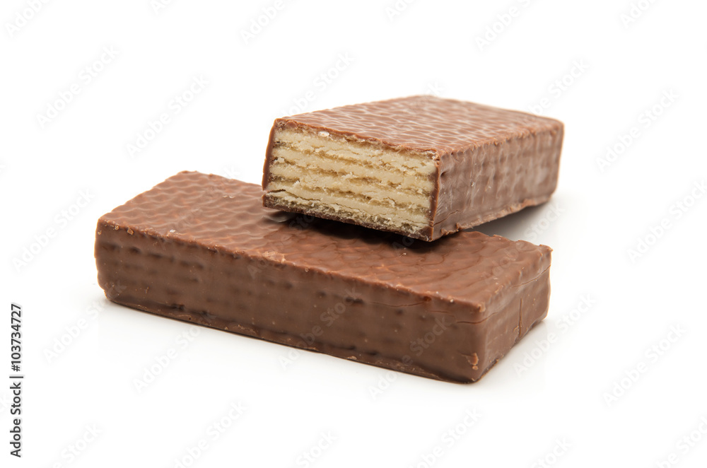 chocolate waffles isolate on white chocolate waffles isolate on white