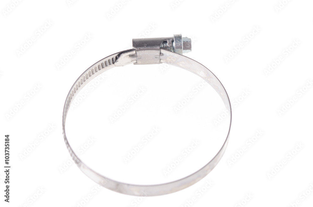 metal clamp isolated on white metal clamp isolated on white