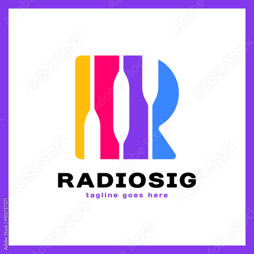 Letter R Logo - Radio Signal