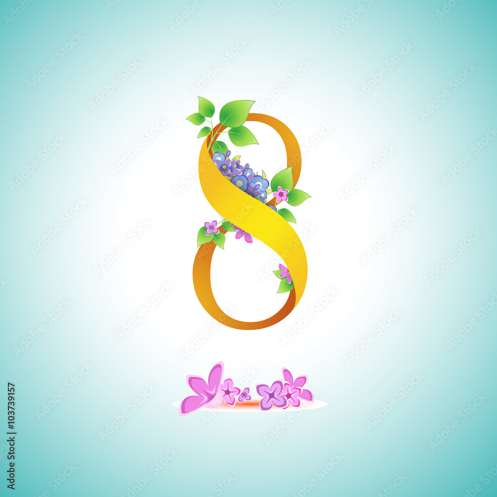 Festive design template. 8 March greeting card Festive design template. 8 March greeting card