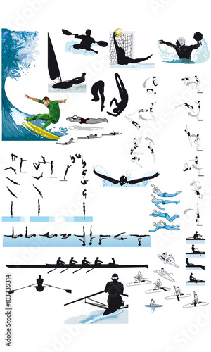 pictogrammes sport aquatique