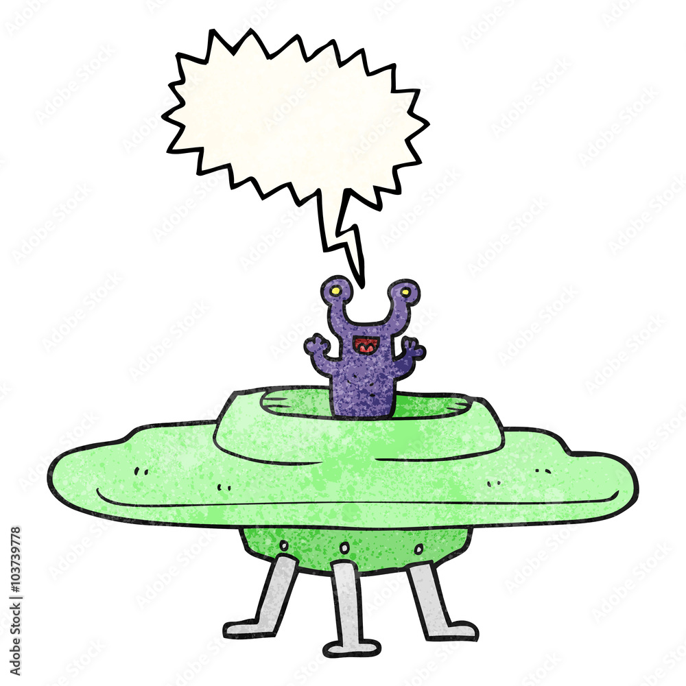 speech bubble textured cartoon flying saucer speech bubble textured cartoon flying saucer