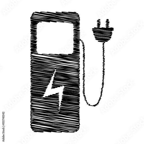 Black icon with scribble effect