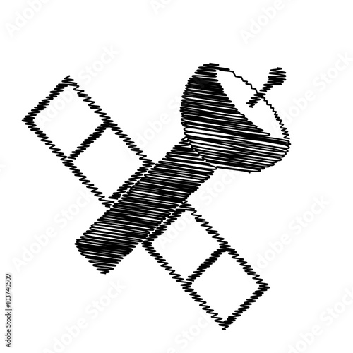 Black icon with scribble effect
