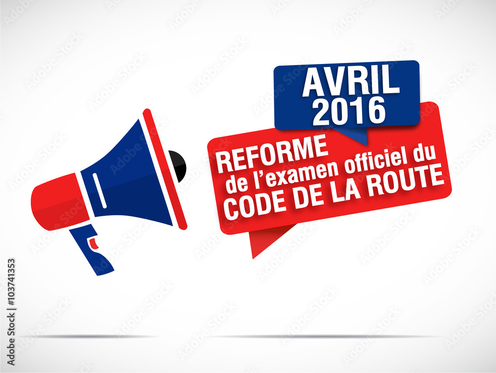 Fototapeta premium mégaphone : réforme code de la route