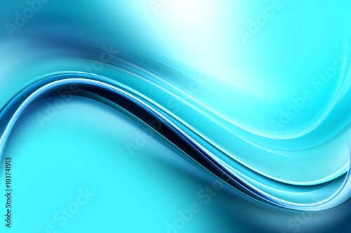 Soft Light Abstract Blue Waves Design Background