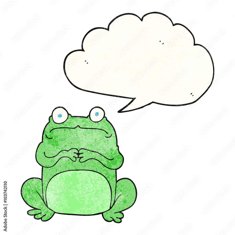 speech bubble textured cartoon nervous frog speech bubble textured cartoon nervous frog