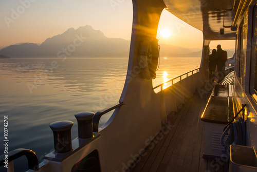 Sunset on Lake Lucerne, Switzerland