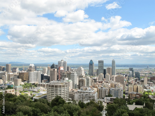 Montreal City Skyline, view from Mount Royal