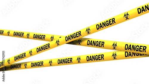 Obraz na plátne biohazard danger tape - isolated