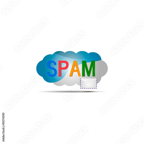 Spam e-mail. Vector illustration